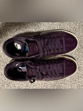 Nike Patent Leather Purple High-Top Sneakers
